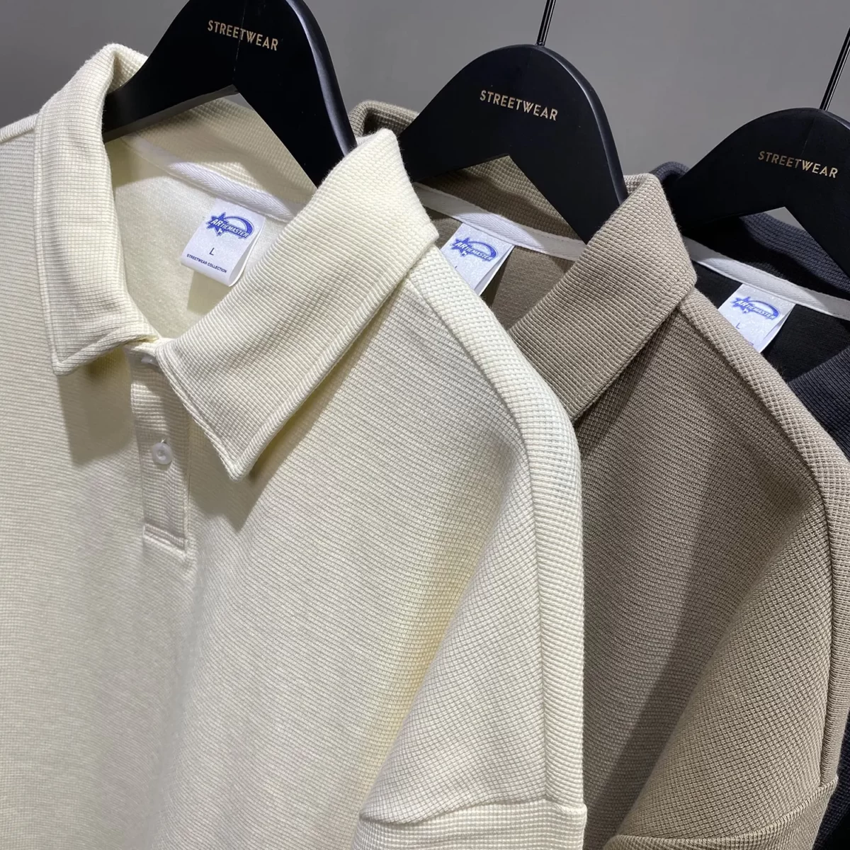 Футболка Waffle Texture Polo T-Shirt V0224 — изображение 4