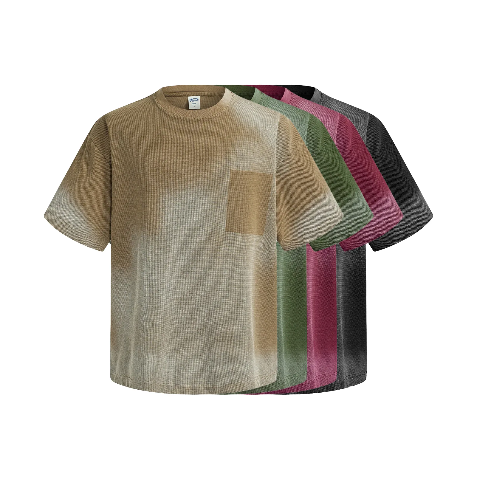 Футболка 3028 Waffle Spray Washed T-Shirt Items Футболка Waffle Spray Washed T-Shirt — изображение 1