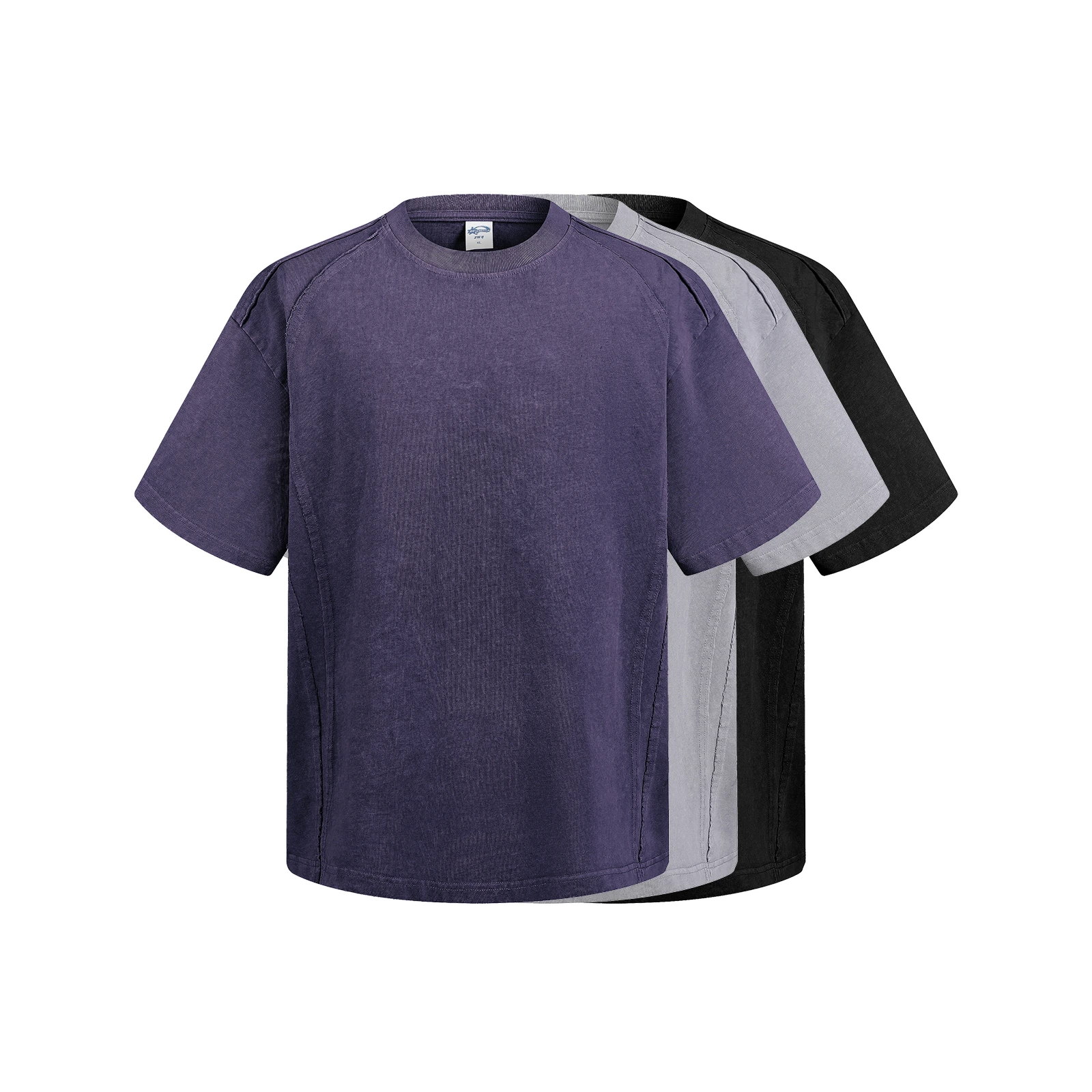 Футболка 3032 Washed Panel Raw-Edge T-Shirt Items Футболка Washed Panel Raw-Edge T-Shirt — изображение 1