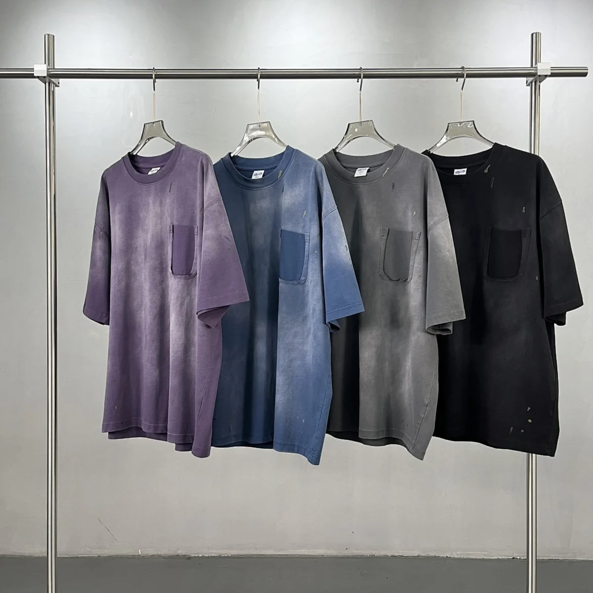 Футболка Paint-Splashed Washed Pocket T-Shirt — изображение 2