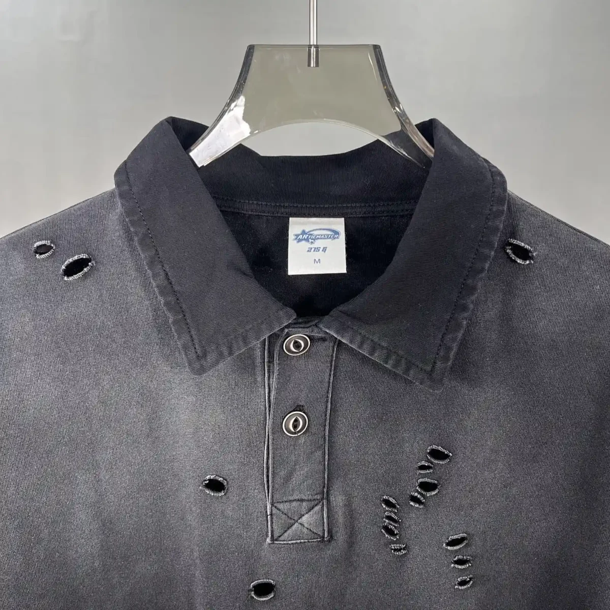 Футболка Washed Distressed Button T-Shirt — изображение 7