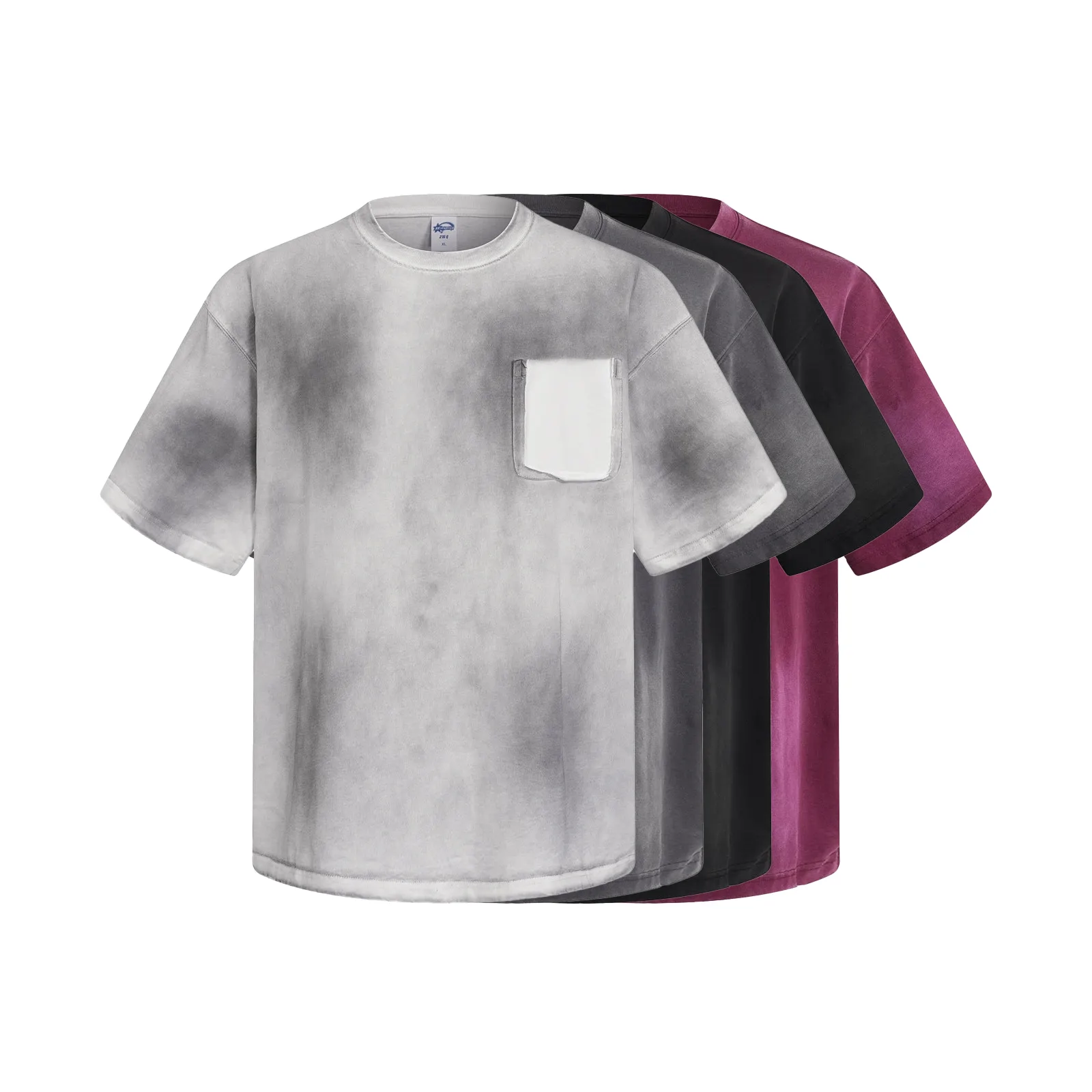 Футболка 3045 Washed Faux-Pocket Distressed T-Shirt Items Photo Футболка Washed Faux-Pocket Distressed T-Shirt — изображение 1