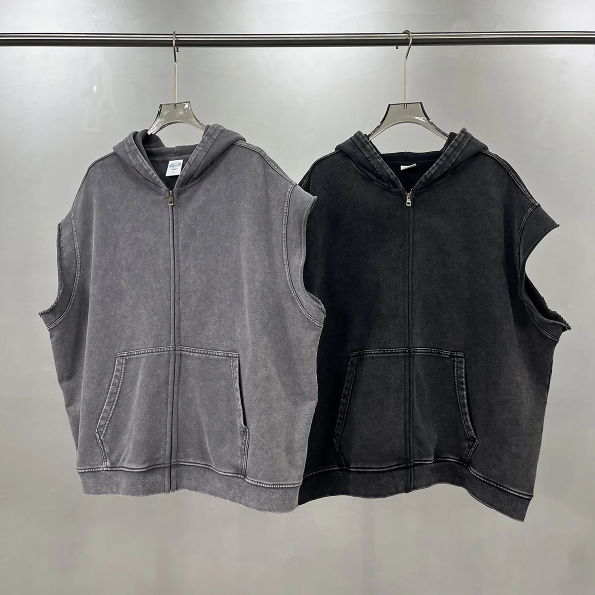 Худи Washed Zip Hoodie Vest — изображение 2