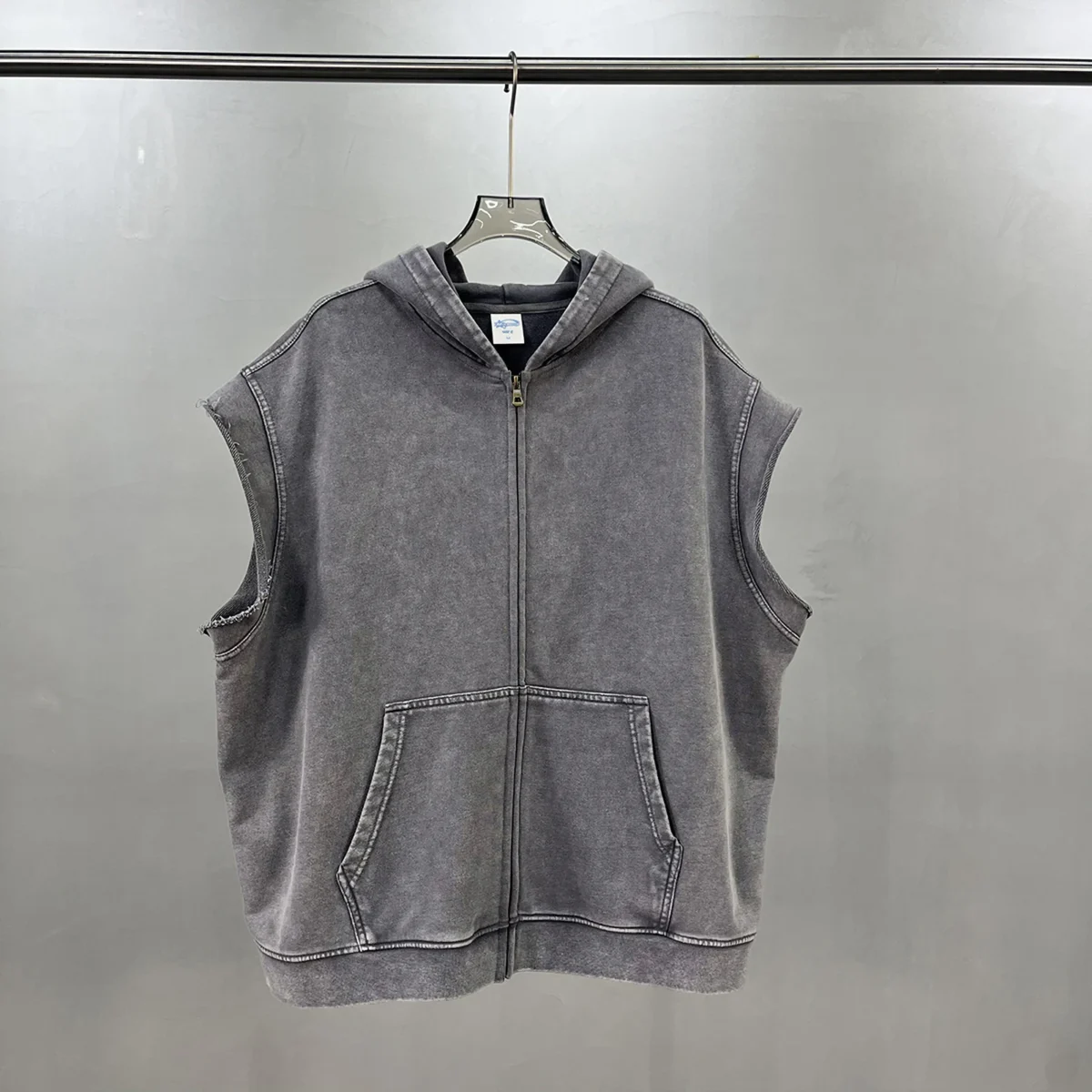 Худи Washed Zip Hoodie Vest — изображение 6